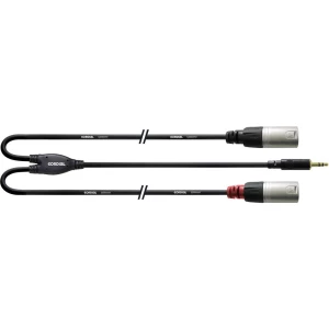 Audio Adapter cable [1x 3,5 mm banana utikač - 2x Muški konektor XLR] 1.50 m Crna Cordial slika