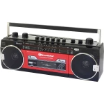 Roadstar RCR-3025EBT/RD prijenosni kasetofon osjetljive tipke, funkcija snimanja, uklj. mikrofon crvena, crna