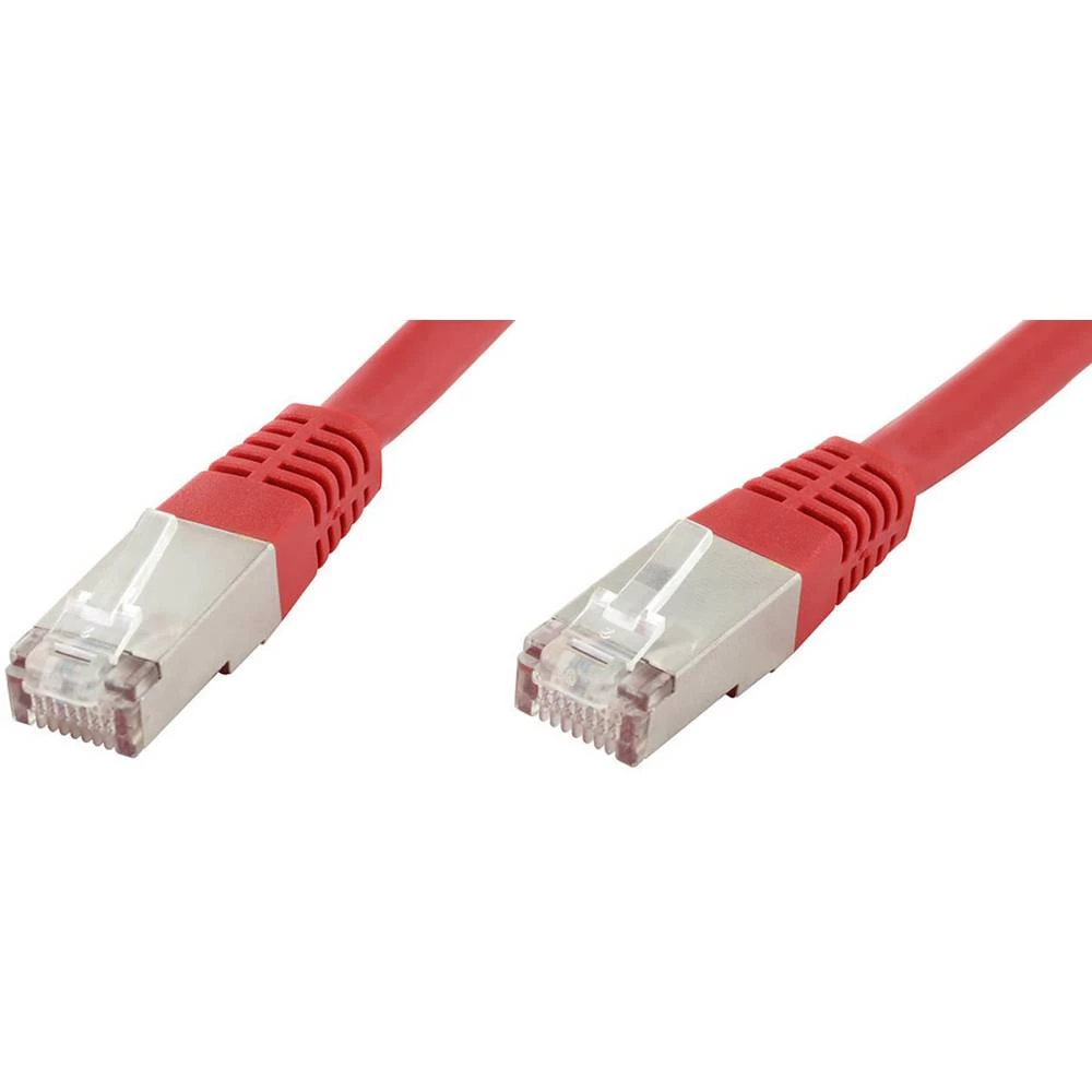 LAN (RJ45) Mreža Priključni kabel CAT 6 S/FTP 10 m Crvena Dvostruko zaštićen econ connect slika