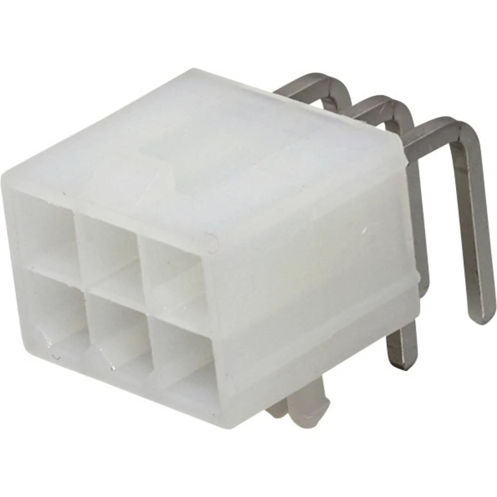Molex 39301060 Mini-Fit Jr. Header, Dual Row, Right-Angle, with Snap-in Plastic Peg PCB Lock, 6 Circuits, Nylon 6/6 94V- slika