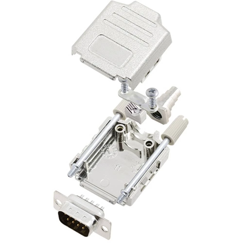 Komplet D-SUB pinskih konektora 180 ° Broj polova: 9 Lemni kup TRU COMPONENTS TCDPPK09MDMPK 1 ST slika