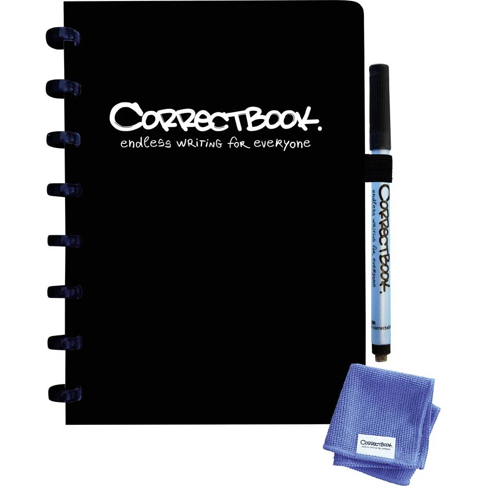 Correctbook DIN A5 black blanco DIN A5 black blanco bilježnica  crna  din a5 slika