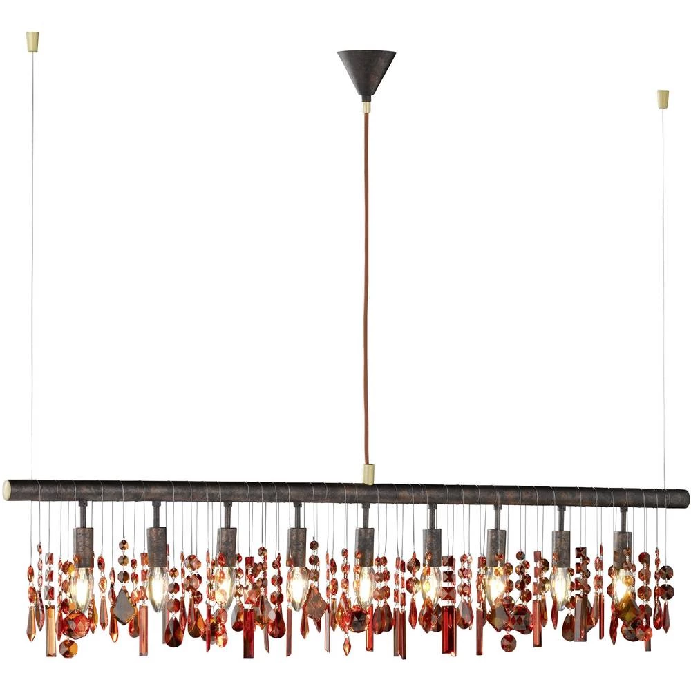 Viseća svjetiljka LED E14 360 W WOFI Amelia 7320.09.05.6000 Smeđa boja slika