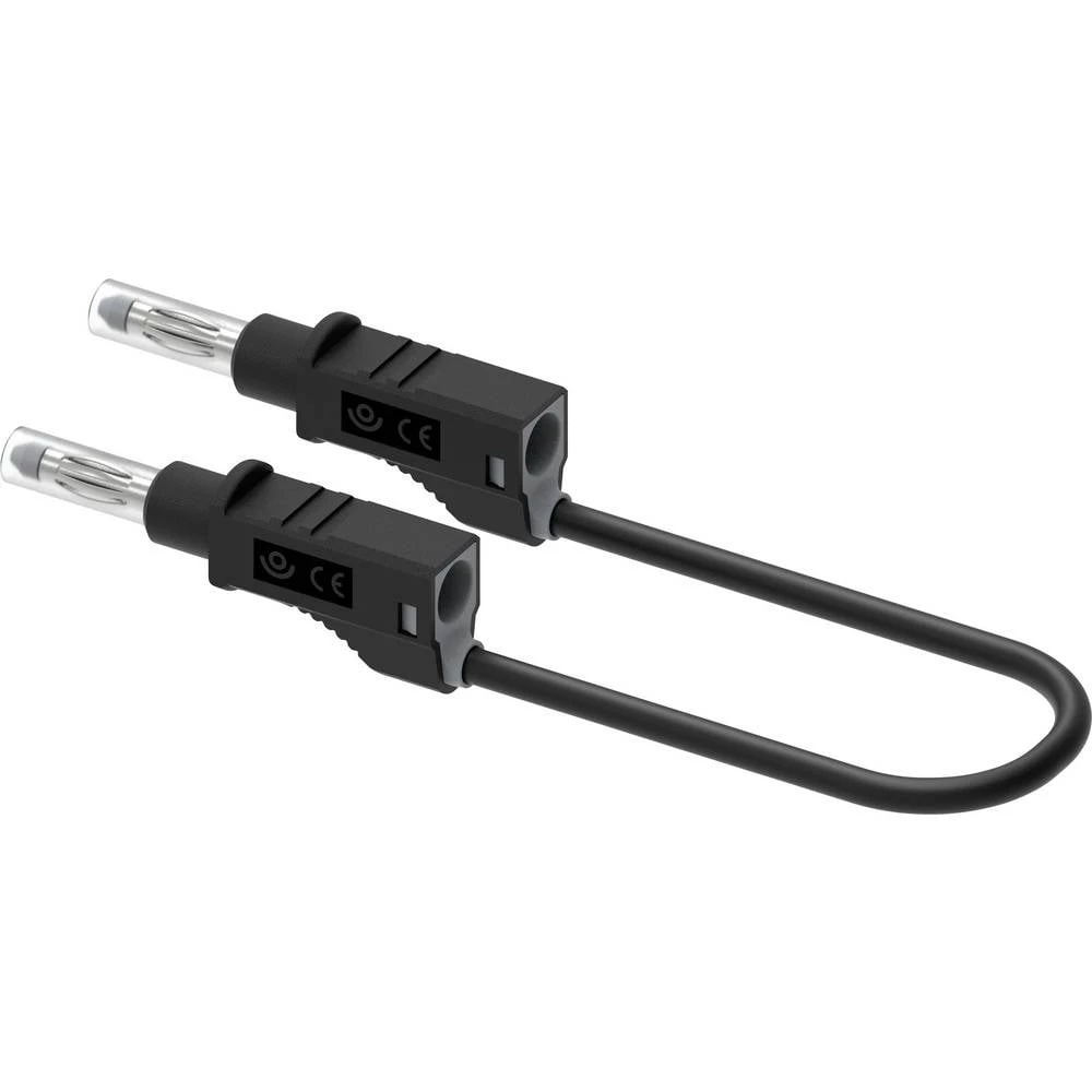 Electro PJP 2214/600V-CD1-100N mjerni vod muški priključak 4 mm 100 cm crna 1 kom. slika
