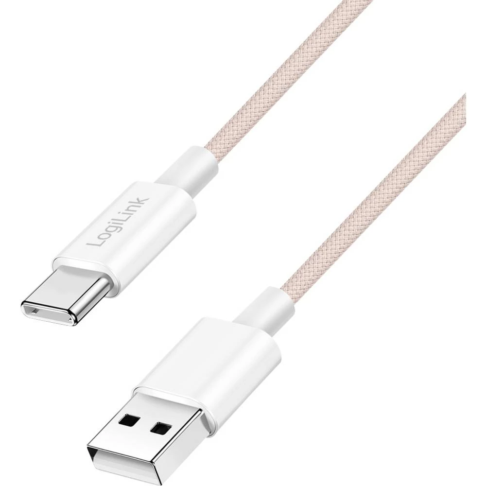 LogiLink USB-C kabel USB 2.0 USB-A utikač, USB-C® utikač 0.5 m ružičasta CU0323 slika