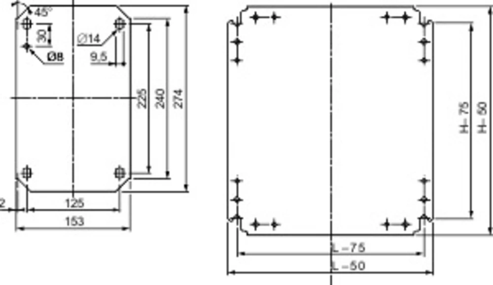 Montažna ploča (D x Š) 700 mm x 500 mm Čelik, pocinčani Schneider Electric NSYMM75 1 ST slika