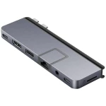 HYPER HD575-GRY-GL USB-C® priključna stanica Pogodno za marku (priključne stanice za prijenosno računalo): Universal MacBook integrirani čitač kartica