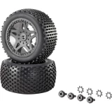 Reely 1:10 XS Buggy Kompletni kotači Multipin 5 duplih krakova Crna 1 pair