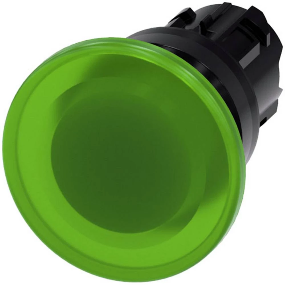 Siemens 3SU1001-1BD40-0AA0 gljivasto tipkalo prednji prsten od plastike dugme crna, zelena   1 St. slika