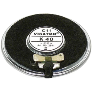 Visaton K 40 - 50 Ohm 1.6 palac 4 cm minijaturni zvučnik 1 W 50 Ω crna plastična membrana slika
