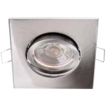 Ugradbeni stropni reflektor, montažni prsten, Alioth 2 kvadrat, 92x92 mm, GU5.3, aluminij, srebrna Deko Light Alioth 110030 stropni ugradni prsten LED, halogena žarulja GU5.3, MR 16 35 W srebrna