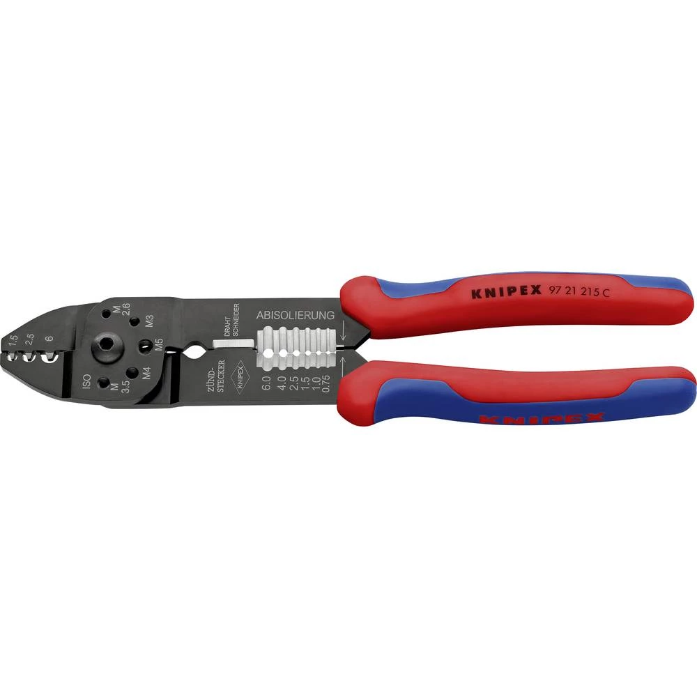 Knipex        97 21 215 C    kliješta za krimpanje    1 komad    neizolirana kabelska cipelica, neizolirani kabelski konektor    0.5 do 6 mm² slika