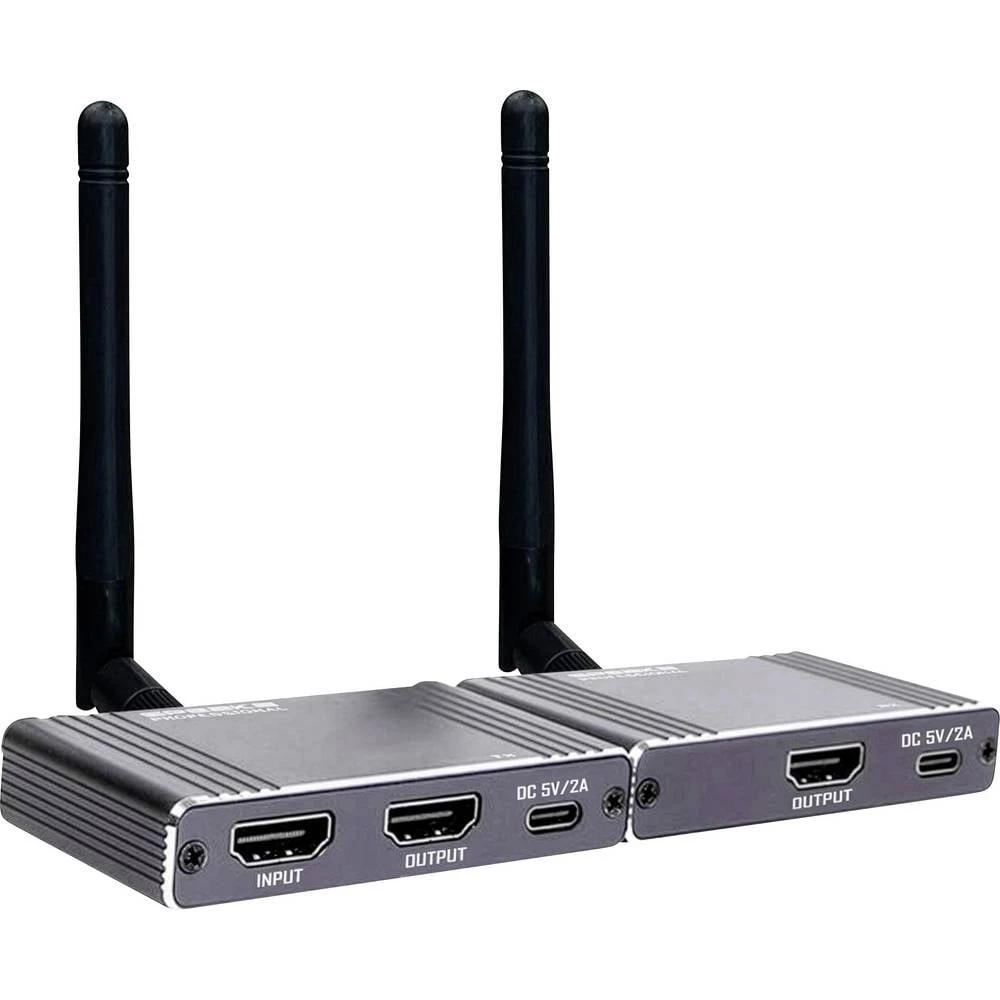 SpeaKa Professional SP-WLME-400 HDMI uređaj za bežični prijenos (komplet) 180 m 5 GHz 1920 x 1080 Pixel HDMI izlaz preko slika