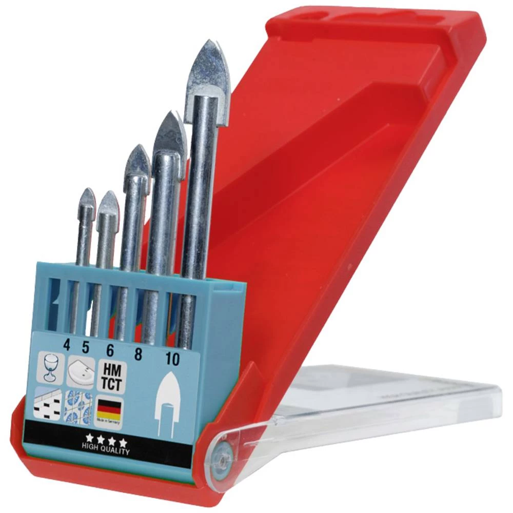 kwb  177000 komplet svrdla za staklo 5-dijelni 4 mm, 5 mm, 6 mm, 8 mm, 10 mm   5 St. slika