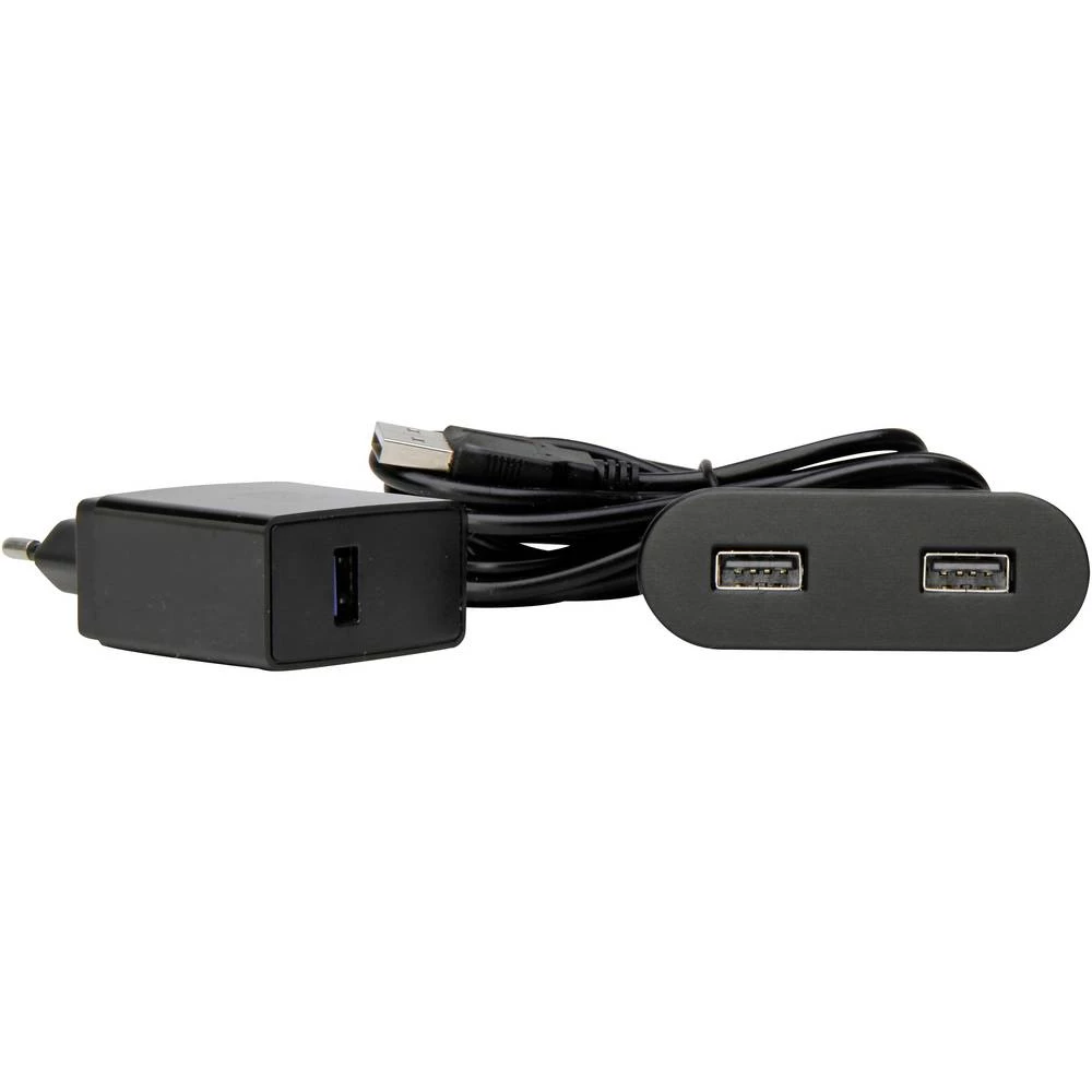 Kopp 939757017  ugradbena utičnica  s USB-om IP20 crna slika