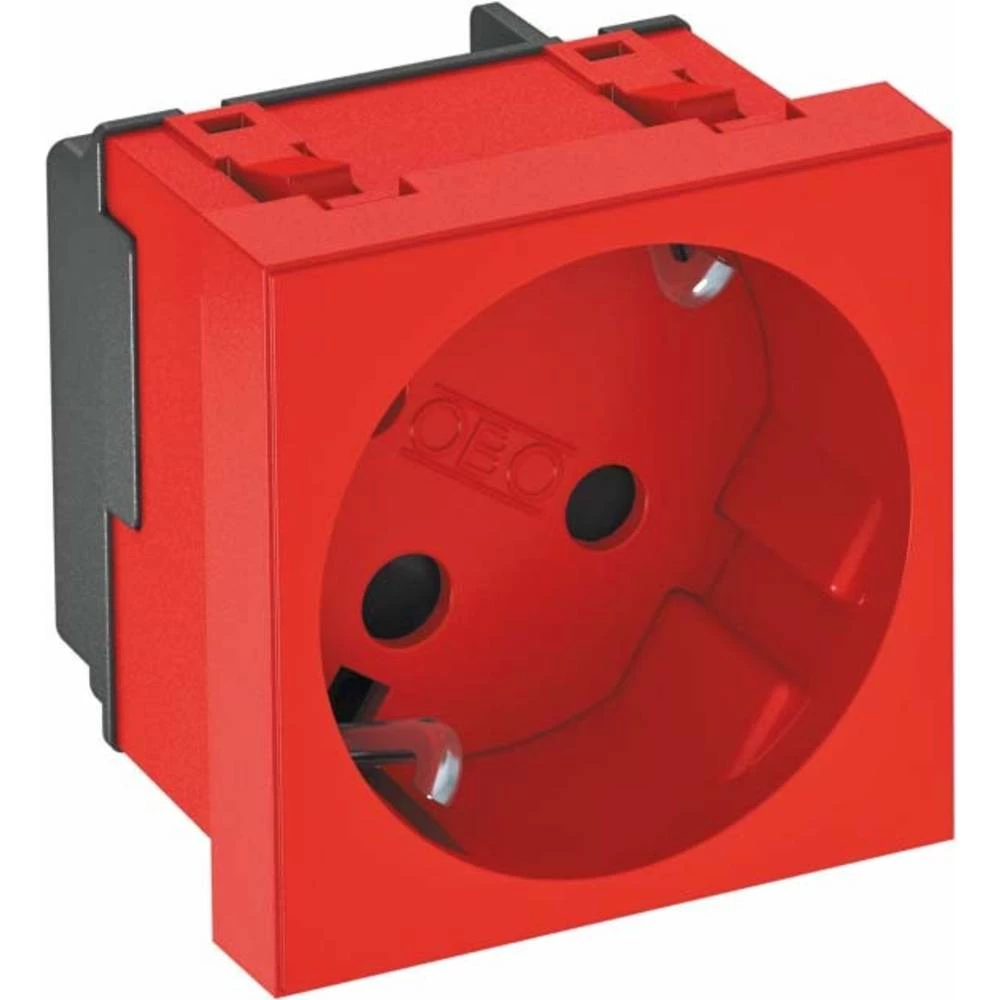OBO Bettermann 6120302 Kabelske kanalice Utičnica 33 stupnja, jedan kontakt, bakalar. Crvena slika