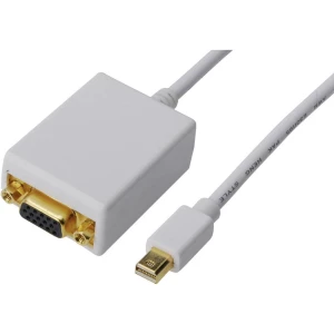 DisplayPort / VGA Adapter [1x Muški konektor Mini DisplayPort - 1x Ženski konektor VGA] Bijela Digitus slika