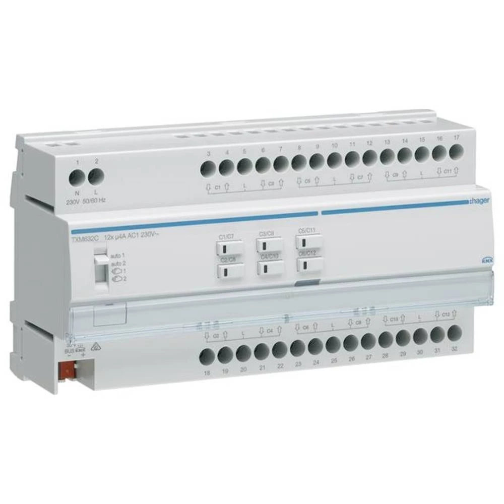 Aktivator za rolete/zavjese 12 sklopki KNX easy 230V Hager TXM632C upravljanje roletama TXM632C slika