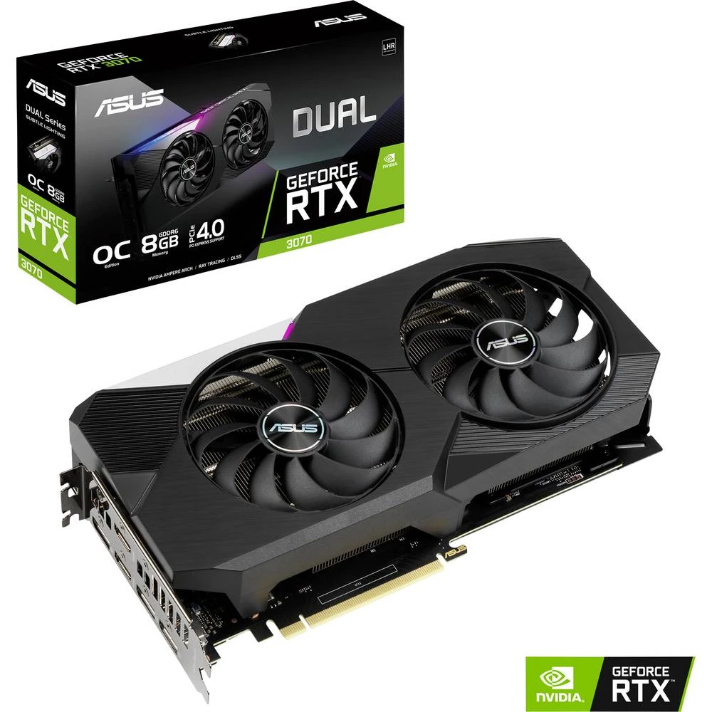 Asus grafička kartica Nvidia GeForce RTX 3070 Gaming Overclocked 8 GB GDDR6-RAM PCIe  HDMI™, DisplayPort RGB osvjetljenje slika