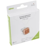 stezaljka za montažnu kutiju kruti: 0.75-2.5 mm² Broj polova: 4 WAGO  10 St. prozirna, narančasta