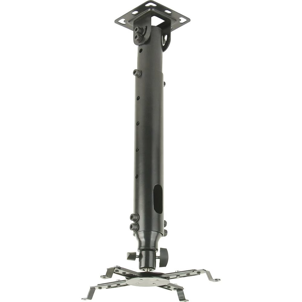 My Wall H16-8SL Stropni držač za projektor Mogučnost savijana, Vrtljivi nosač Tlo-/Udaljenost od stropa (maks.): 69 cm Crna slika