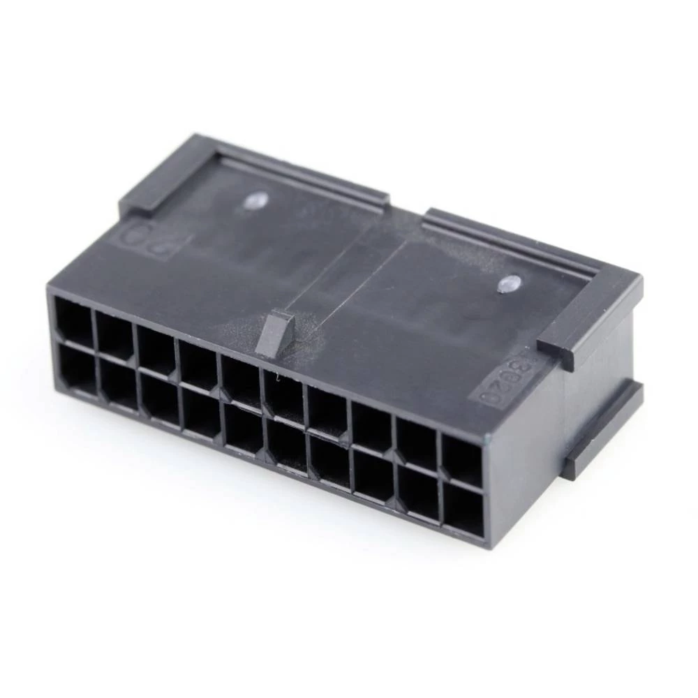 Molex 430202001 Micro-Fit 3.0 Plug Housing, Dual Row, 20 Circuits, UL 94V-0, Low-Halogen, Black slika