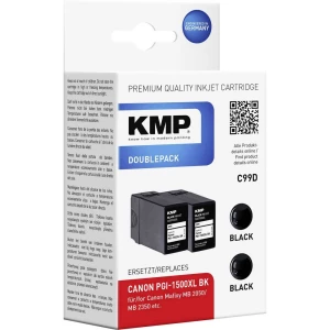 KMP Tinta zamijena Canon PGI-1500XL BK Kompatibilan 2-dijelno pakiranje Crn C99D 1564,0021 slika