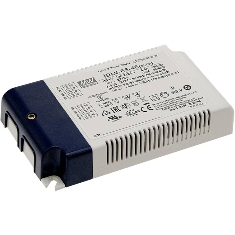 LED pogonski sklop Konstantni napon Mean Well IDLV-65-24 57.6 W 2.4 A 24 V/DC Zatamnjivanje, Zaštita od preopterećenja, Preopter slika