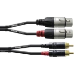 Audio Adapter cable [2x Ženski konektor XLR - 2x Muški cinch konektor] 3 m Crna Cordial
