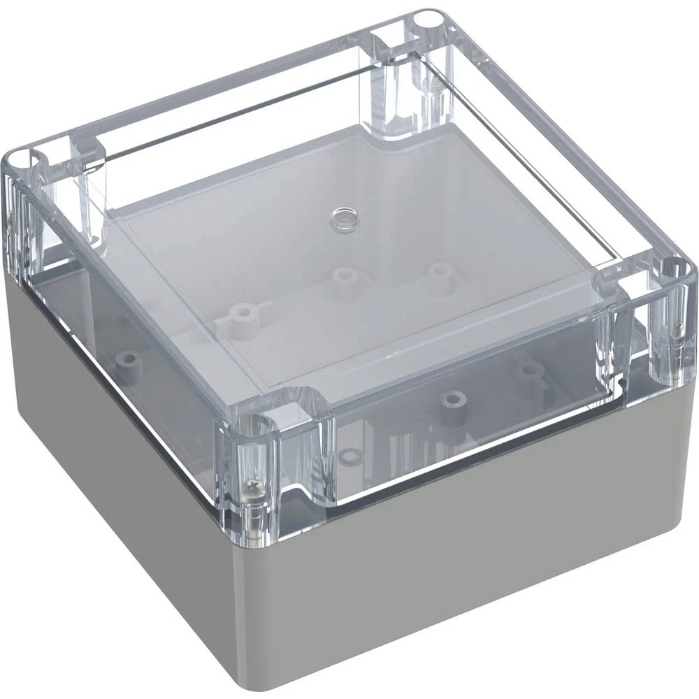 TRU COMPONENTS 6U07121208139 TC-13865124 industrijsko kućište 119.9 x 119.9 x 75 polikarbonat svijetlosiva, prozirna 1 S slika