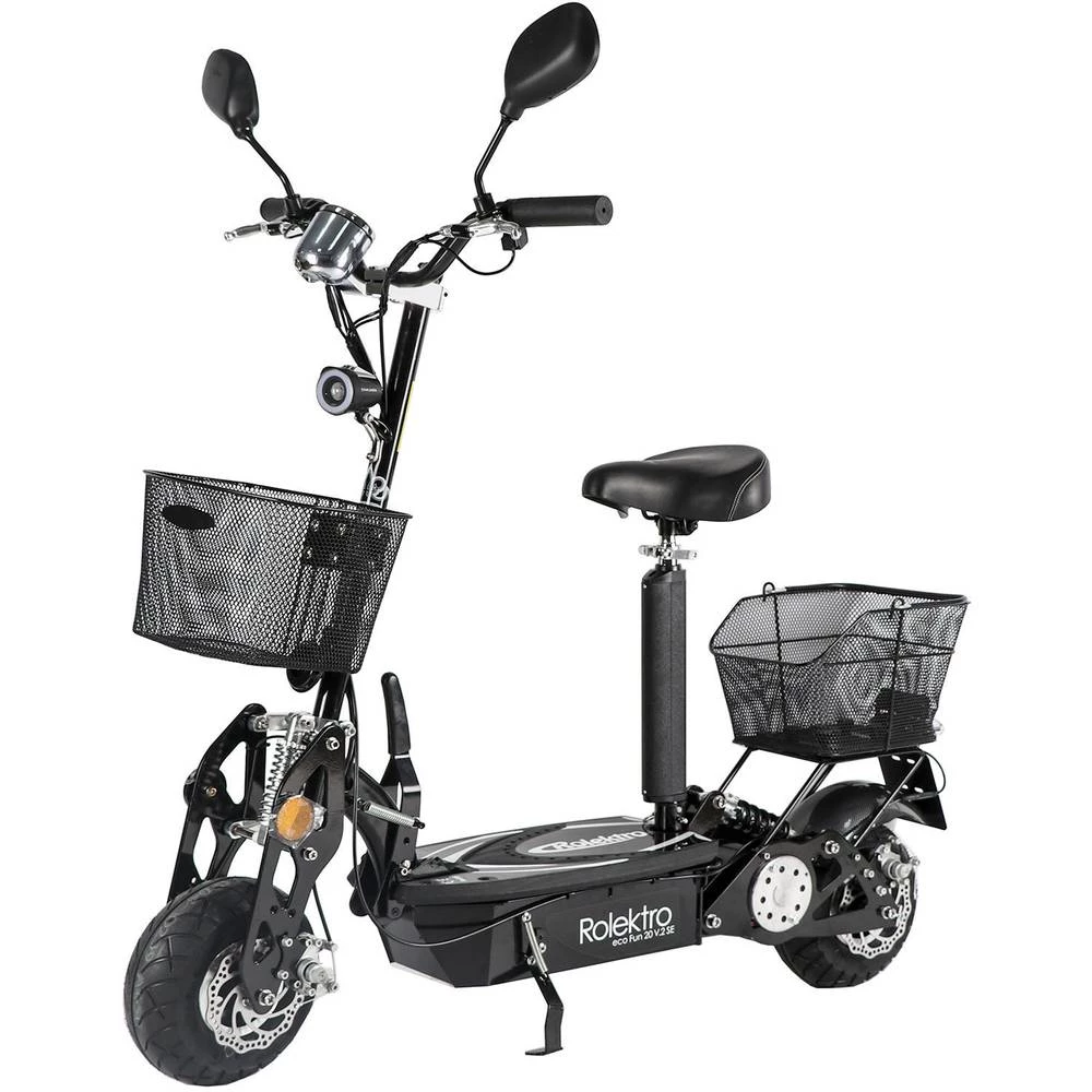 Rolektro eco-Fun 20 V.2 SE E-skuter Crna Olovo-Gel akumulator 36 V 12 Ah Dozvola za vožnju po cesti: Da slika