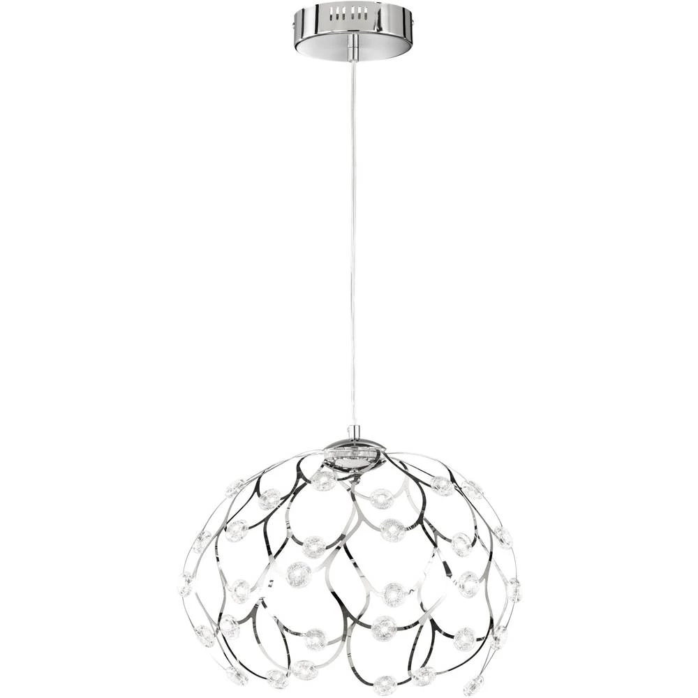 LED viseća svjetiljka 28 W Toplo-bijela WOFI Gino 6359.01.01.8400 Krom boja slika