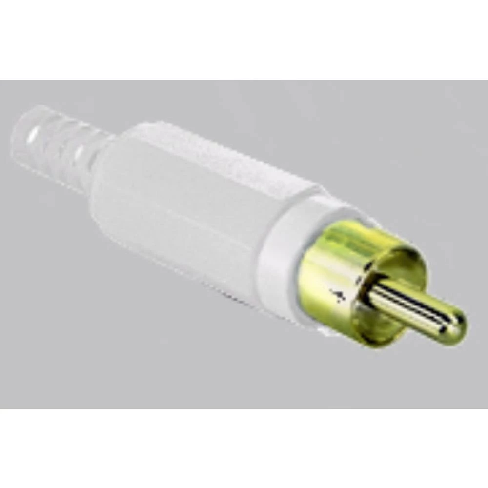 Činč konektor Ravni muški konektor Broj polova: 2 Mono Bijela BKL Electronic 1 ST slika