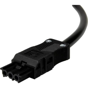 Adels-Contact 14846310 mrežni priključni kabel slobodan kraj - mrežni konektor Ukupan broj polova: 2 + PE crna 1.00 m 75 St. slika