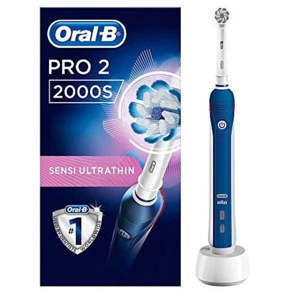 Oral-B PRO 2 2000s 2000SBlue električna četkica za zube rotirajuća/oscilirajuća bijela, plava boja slika
