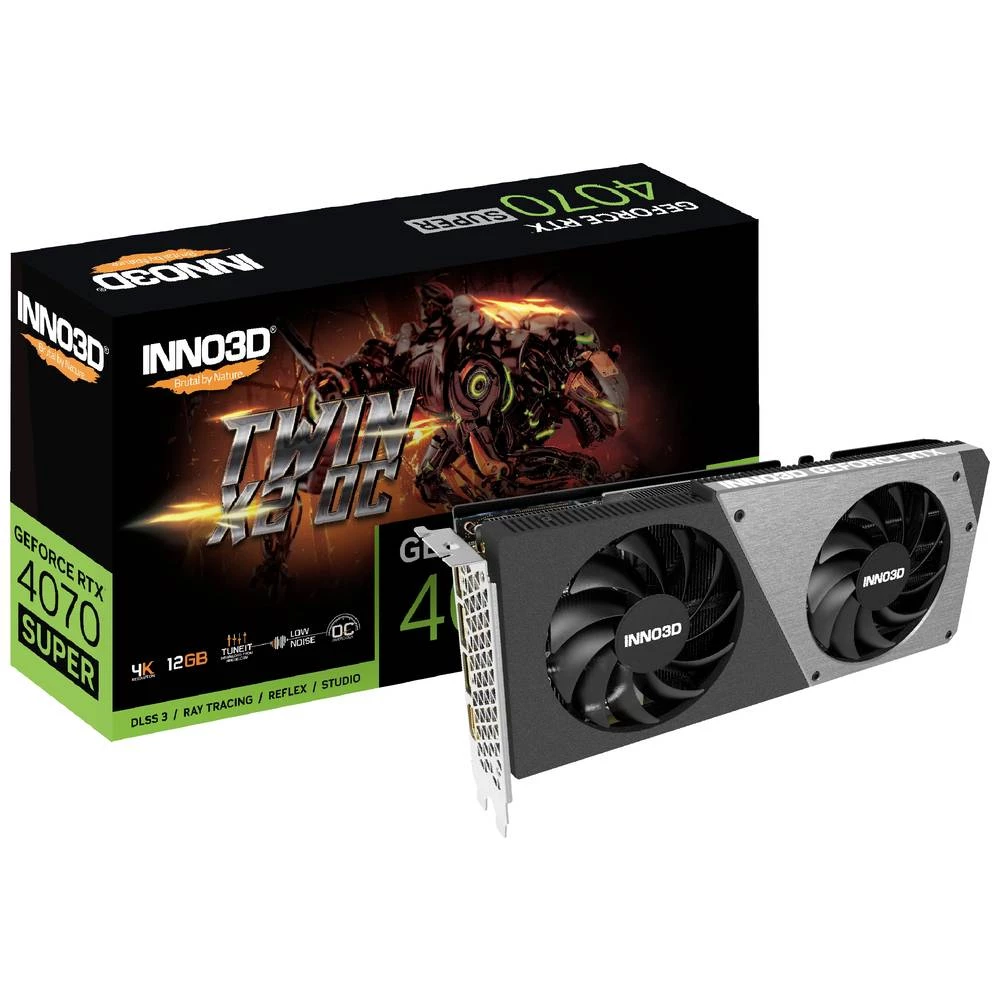 Inno 3D grafička kartica Nvidia GeForce RTX 4070 Super TWIN X2 OC 12 GB GDDR6X-RAM PCIe x16 HDMI™, DisplayPort NVIDIA slika