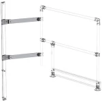 Günzburger Steigtechnik 60986 Komplet za ugradnju razmaknica s nastavkom 60x25mm 1 St.