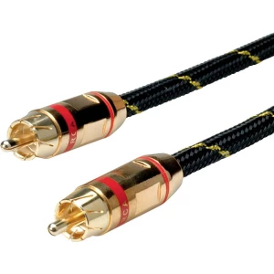 Roline Cinch video priključni kabel [1x muški cinch konektor - 1x muški cinch konektor] 5.00 m crna/zlatna slika