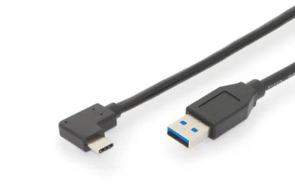 Digitus USB 3.1 Priključni kabel [1x - 1x ] 1 m Crna dvostruko zaštićen slika