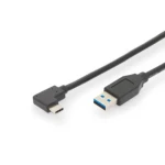 Digitus USB 3.1 Priključni kabel [1x - 1x ] 1 m Crna dvostruko zaštićen