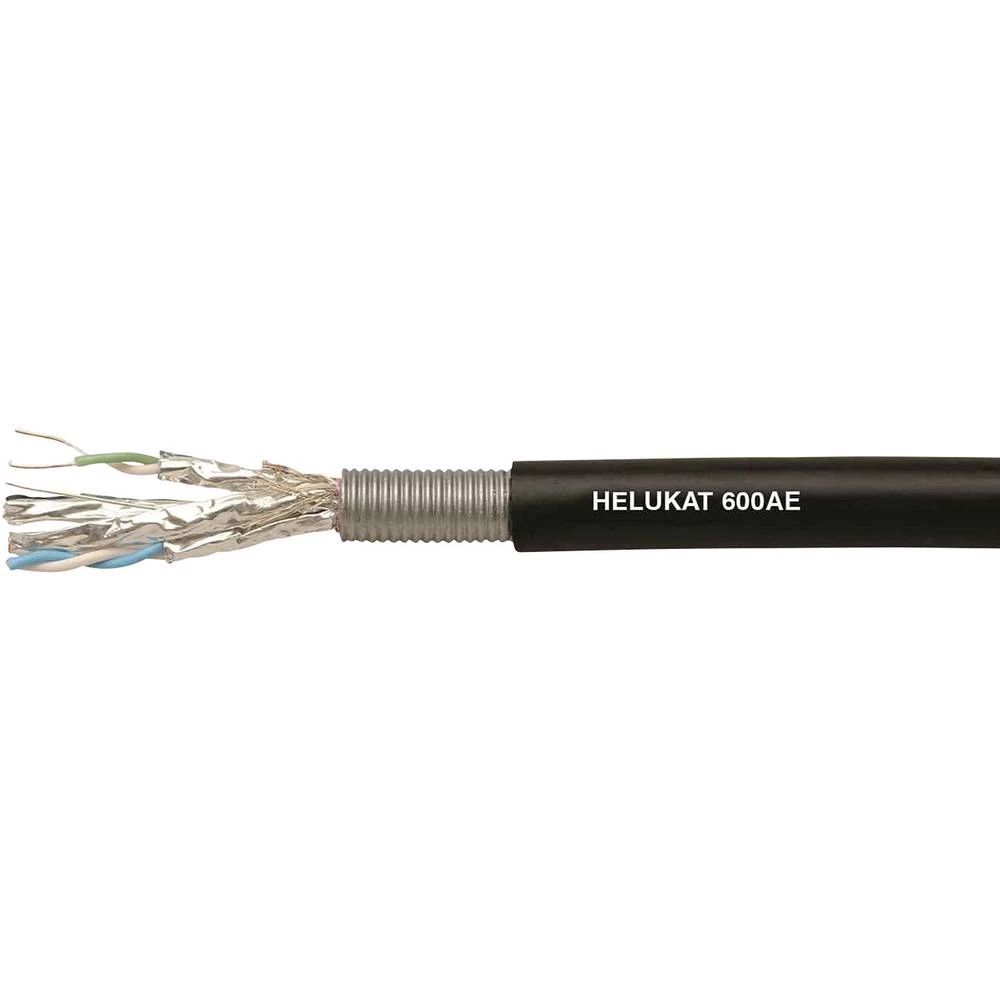 Helukabel 802168-500 mrežni kabel CAT 7e S/FTP 4 x 2 x 0.258 mm² crna 500 m slika
