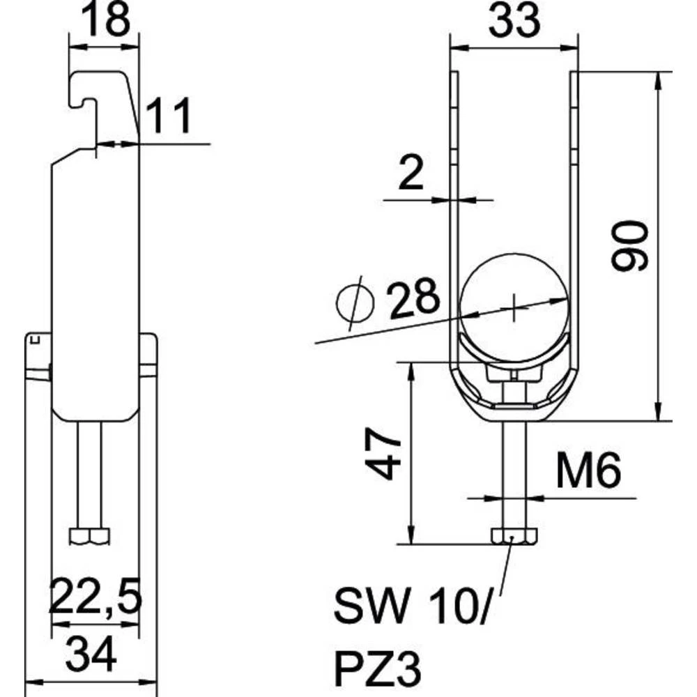 OBO Bettermann 1186723 U-stezaljka kom. slika