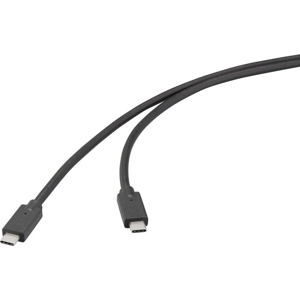 Renkforce USB kabel USB 3.2 gen.2x2 20 GBit/s USB-C® utikač, USB-C® utikač 1.00 m crna 4K UHD RF-6830468 slika