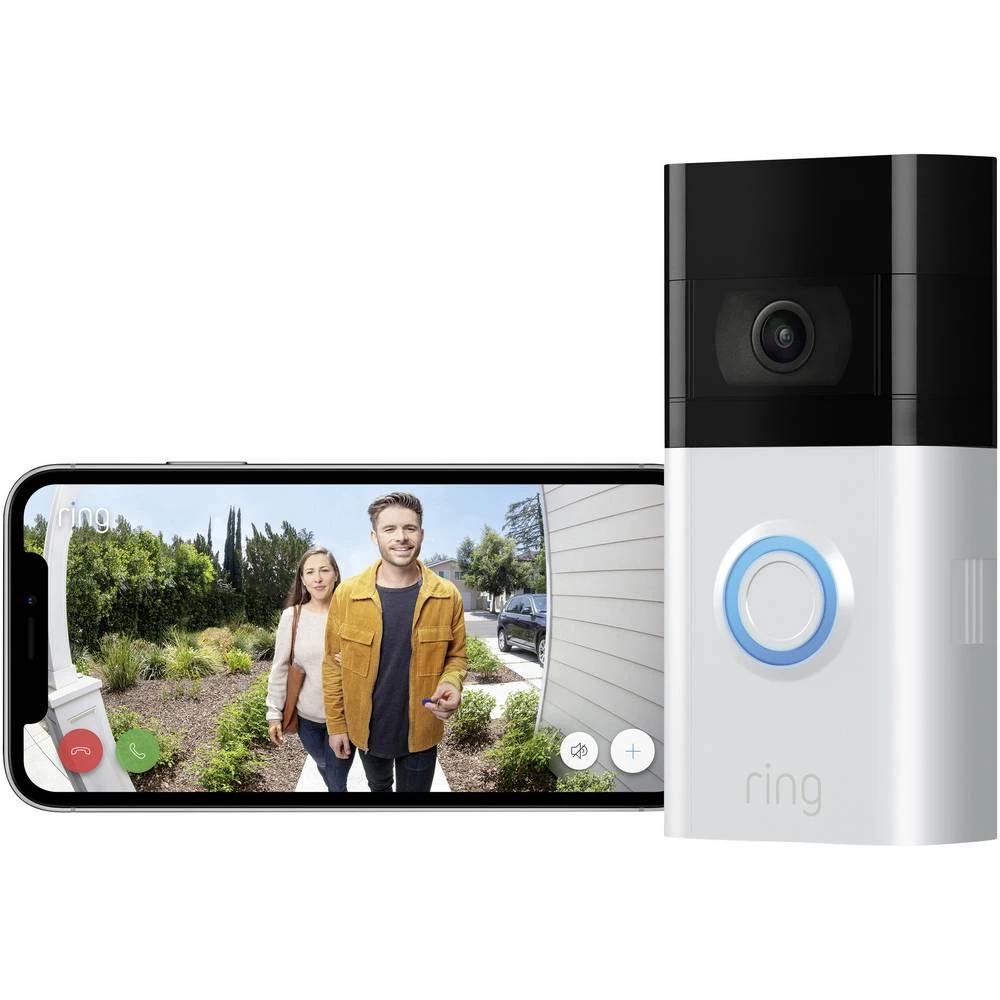 ring 8VRSLZ-0EU0 ip video portafon Video Doorbell 3 WLAN modul portafona srebrna slika