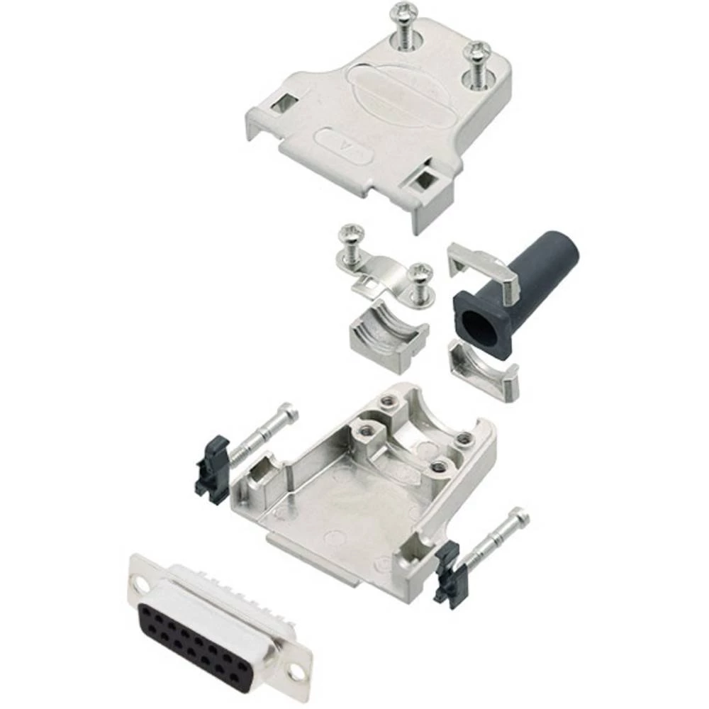 Višestruki ženski konektor D-SUB komplet 180 ° Broj polova: 15 Lemni kup Amphenol 1 ST slika