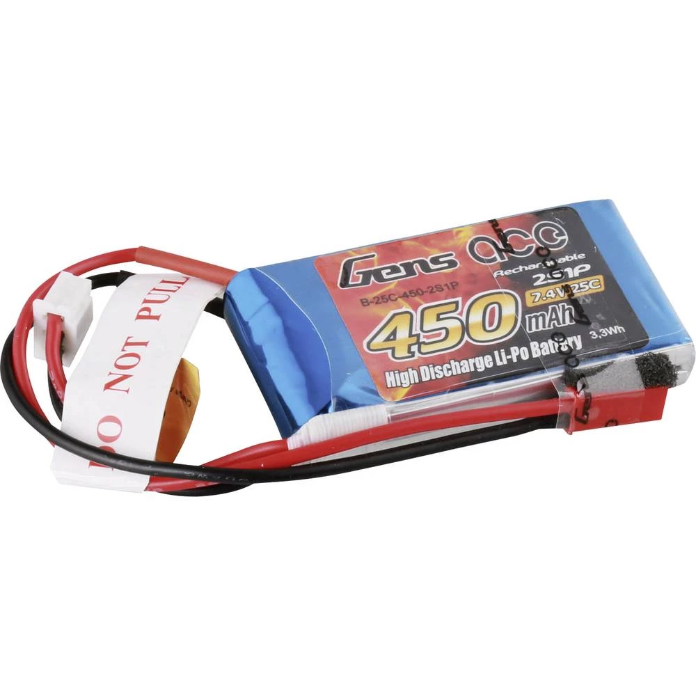 LiPo akumulatorski paket za modele 7.4 V 450 mAh Broj ćelija: 2 25 C Gens ace Softcase BEC slika