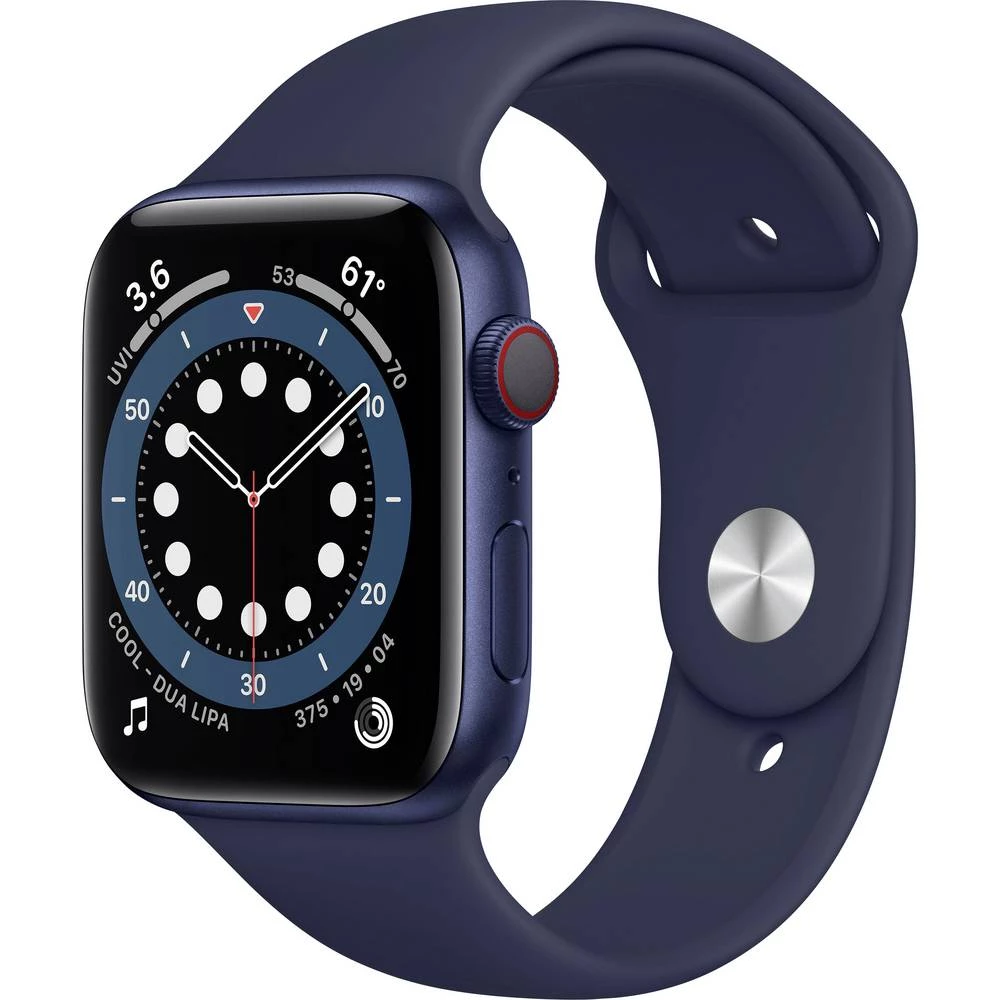 Apple Watch Series 6 GPS + Cellular 44 mm kućište od aluminija plava boja sportska narukvica Deep Navy slika