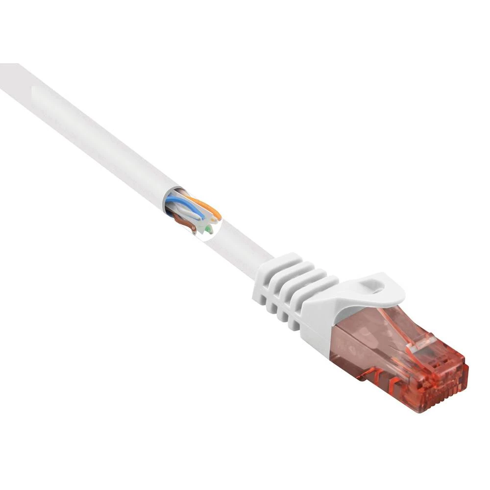 Basetech    BT-2270709    RJ45    mrežni kabeli, patch kabeli    cat 6    U/UTP    1.00 m    bijela    sa zaštitom za nosić, bez halogena    1 St. slika