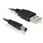 Delock USB kabel za napajanje USB-A utikač, DC utikač 5,5 mm 1.00 m crna 82197