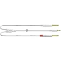 Audio Adapter cable [1x 3,5 mm banana utikač - 2x 6,3 mm banana utikač] 1.50 m Bijela Cordial slika